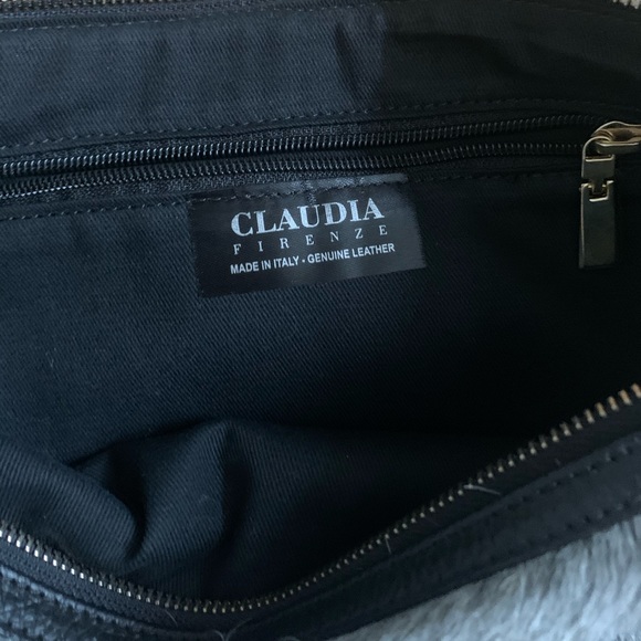 Leather and pony hair clutch - Picture 2 of 3